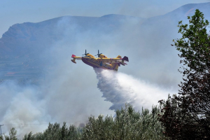 Φωτιά στη Λέσβο – Σηκώθηκαν δύο εναέρια μέσα