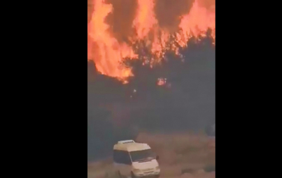 Απίστευτες εικόνες από την φωτιά στα Βατερά στην Λέσβο. (Νέο βίντεο)