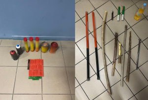 Έφοδος στη Χίο σε λέσχες φιλάθλων και γραφείο κόμματος κατασχέθηκαν κοντάρια, καπνογόνα και κροτίδες