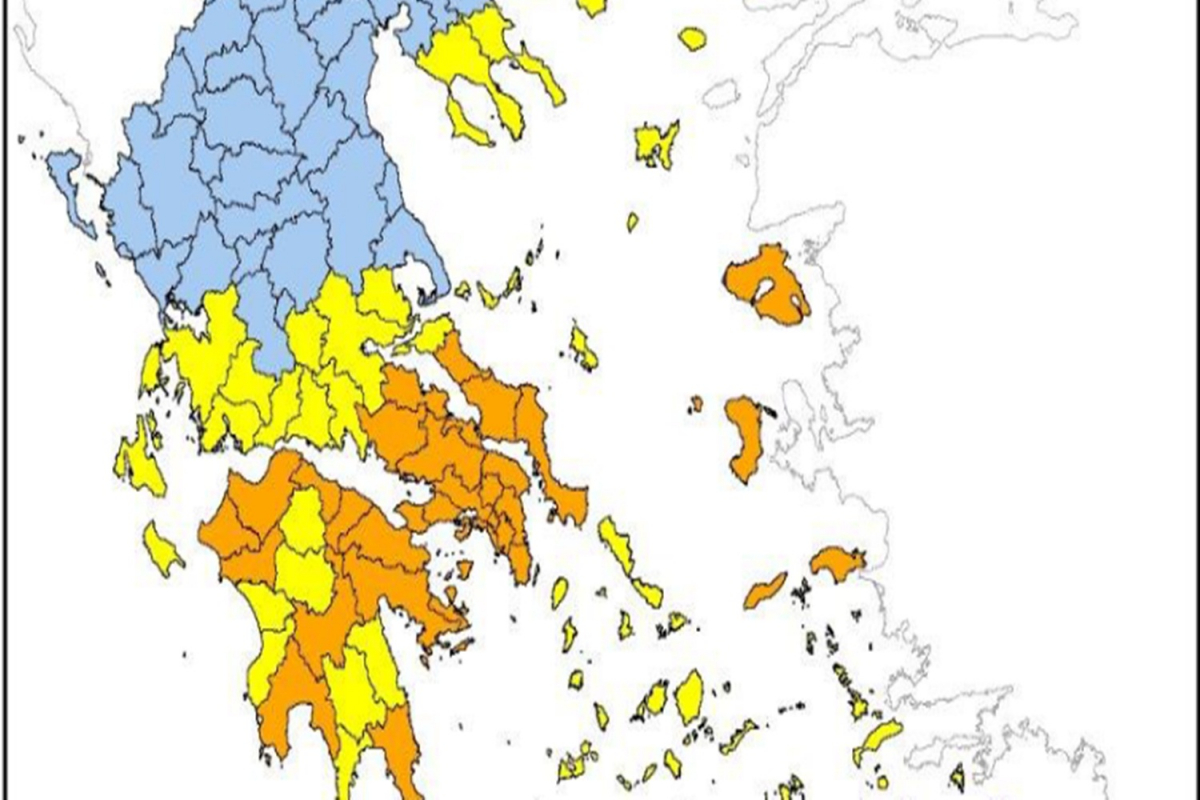 Πολύ υψηλός κίνδυνος πυρκαγιάς για σήμερα Τρίτη σε ΠΕ Λέσβου, ΠΕ Χίου, ΠΕ Σάμου και ΠΕ Ικαρίας