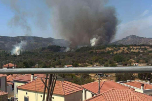 Φωτιά στη Βρίσα Λέσβου - 112 για ετοιμότητα, δείτε βίντεο