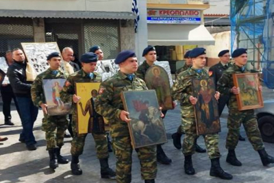 ΣΑΜΟΣ: Στρατιώτες με τις εικόνες στο χέρι ! ΕΥΓΕ-Ηχηρό κήρυγμα του Μητροπολίτη (pics)