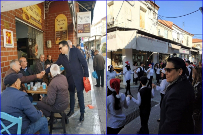 Περιοδεία Γιάννη Μπουρνού στην αγορά Μυτιλήνης: Η νέα χρονιά να σημάνει τη μεγάλη πολιτική αλλαγή