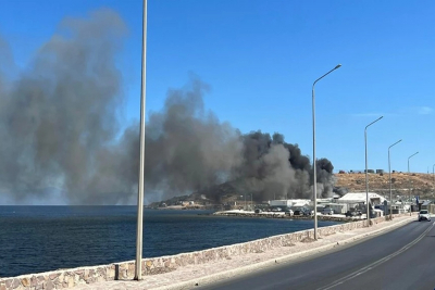 Μυτιλήνη: Φωτιά στο ΚΥΤ του Καρά Τεπέ